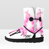 JUST CURE IT Custom Sublimated Snow Boots--Cancer Awareness STYLE